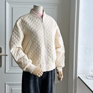 샵앤) 여성 포멀 퀼팅 항공 봄버 점퍼 DGB-WJP-3906-연베이지