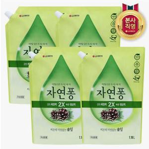 [자연퐁] 자연퐁 찌든때 걱정없는 솔잎 리필 1.18L 4개