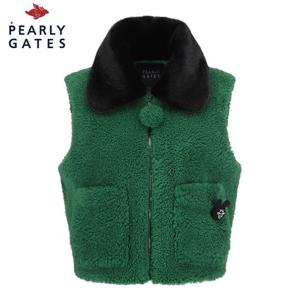 [파리게이츠] 파리게이츠 여성 배색 카라 덤블 집업 베스트 521D4JV601_GN