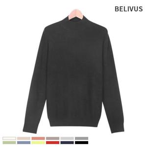 [빌리버스]빌리버스 남자 니트 반목폴라 긴팔 티셔츠 BRE036