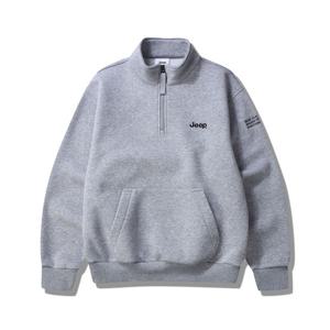 [지프]남여공용 사이바 트임포켓 자수 반집업 맨투맨 (JP4TSU848)