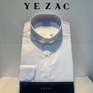 [예작]흰색 스판 와이드카라  슬림핏 긴팔 셔츠YJ4SBS156/WH_DG