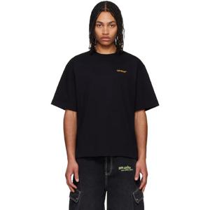 25 FW 오프화이트 남성 블랙 테이프 애로우 티셔츠 251607M213007