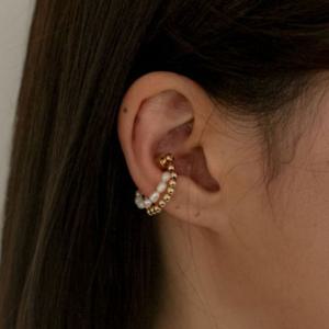 GGD 투라인 볼앤펄 자석 이어커프 귀찌