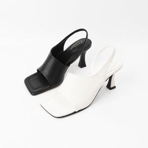[신난다슈] 여성 슬링백 샌들 8cm 2종 뮬 샌들힐 하이힐 토오픈 밴딩 스퀘어토 NF259033