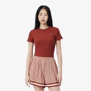 라코스테 공식 여성 립조직 슬림핏 반팔 티셔츠 TF5538-55G AFS