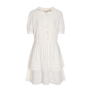 [올리브데올리브]프릴 포인트 볼륨소매 미니 플레어 원피스(OW5MO369)