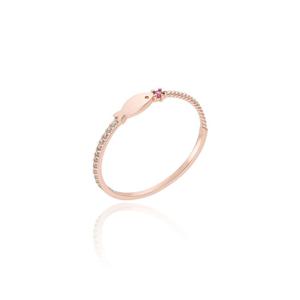 로이드 행운 물고기 루비 포인트 10K 반지 LRU24007T