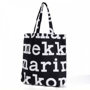 마리 메코 (marimekko) 노투코 로고 토트 백 블랙  오프 화이트 NOTKO 47312-911 [품]