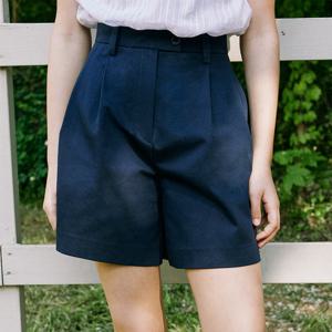 Two-Tuck A-line Shorts_Navy [N22SMPT003]