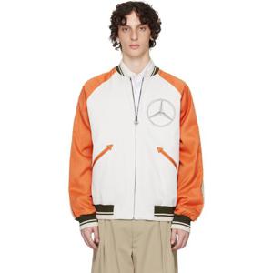 몽클레어 점퍼 화이트   네이비 리버서블 메르세데스 벤츠 바이 니고 사테트 재킷 252171M175001