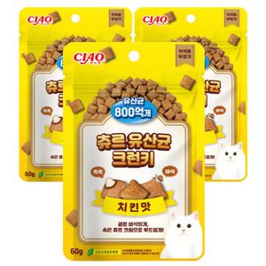 이나바 유산균 크런키 60gx3개 치킨츄르크림 바삭간식