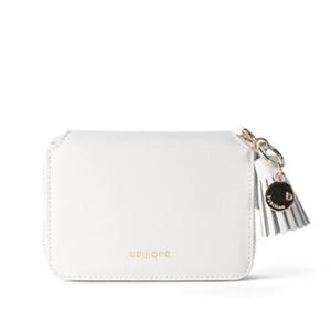 아트박스/버빌리안 미니 지퍼 소가죽 월렛- 크림