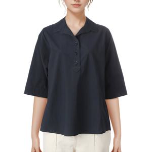 [캐리스노트]단추포인트 카라 블라우스 (CNEMBL003)