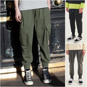 [플랙진]남성 TWILL CARGO STRING 조거 팬츠 PWTZ1PTL45M