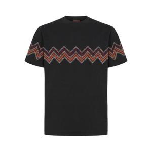 25 FW 미쏘니 지그재그 프린트 반소매 티셔츠 US25WL04BJ00ON TP441035119