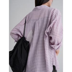 (355764LY1Y) [에잇세컨즈] 시어 체크 셔츠  라이트 핑크