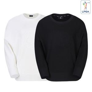 [LPGA]여성 엠보로고 루즈핏 티셔츠 L233TL507P_US
