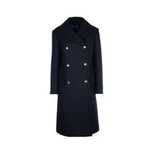 25 FW 프라다 로고 패치 더블 브레스티드 버진 울 코트 P650QE11H4