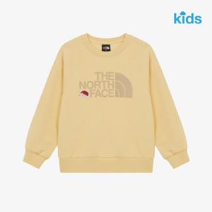 노스페이스 키즈 NM5MR55V 옐로우 애니메이트 스웨트 셔츠 맨투맨
