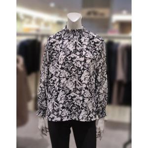 [트리아나]MARIO소고 프린트포인트 반넥쉬폰블라우스AK1BA08