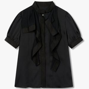 [보브]퍼프 슬리브 러플 블라우스7115360803