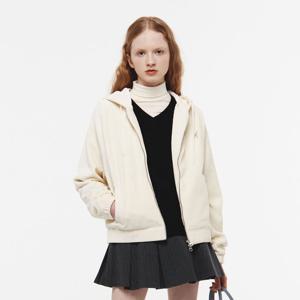 캉골 우먼스 코듀로이 오버핏 후드 집업 5144 아이보리 KRFWZU51440IV