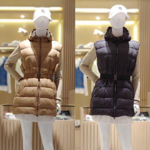 [파리게이츠]521E4JV302-여성 허리 벨트 경량 다운 베스트-(25년겨울)