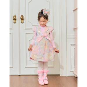 [프렌치캣(백)]PK 꽃 스팽글 샤  원피스(Q45DCO210)