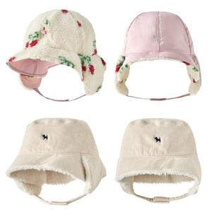 [블루독8-키즈] 택1 핑크 체리덤블리버시블버킷햇 양면 방한 귀달이모자 두돌선물 초등 25C1980150