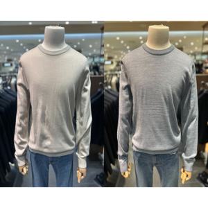 [리얼지오지아][25FW] 남성 워셔블 캐시필 플레인라운드 긴팔 니트 4컬러 ADF4ER1991