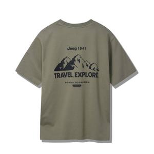 지프 등판 산프린트 남녀공용 반팔티 JQ8TSU105KH