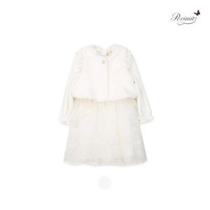 [페리미츠] 털 조끼 레이스 원피스(P2541O660_06)