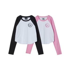 라이프워크긴팔티 CQK LW231TL722 여성) 베이로렐 래글런 숏 티셔츠