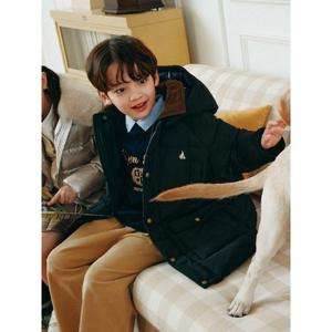 [빈폴키즈] 바버 덕다운 하프패딩  블랙 (BI5X38U065)