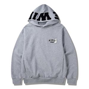 지프 남녀공용 기모 BE WILD 루즈핏 후드티 JP4THU035MG