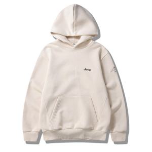지프 남녀공용 절개 포켓 루즈핏 기모 후드티 JP4THU044IV
