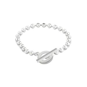 구찌 YBA602707001 (602707 J8400 8106) 인터로킹 G 불레 볼 체인 토글 실버 팔찌