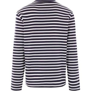 메종키츠네 NM00106KJ0044 S481 볼드 폭스 헤드 패치 스트라이프 마린 남성 긴팔티