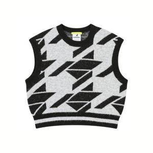 M 캉골조끼 CQK KPFW-KN90060GY CRS 우먼스 패턴 니트 베스트 9006 그레이