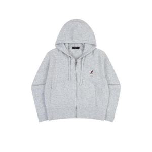 M 캉골바람막이 CQK KQFW-KN18930MY 우먼스 니트 후드 집업 1893 멜란지그레이