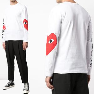 [해밀럭스]19SS 꼼데가르송 P1T258 빅하트 라운드넥 긴팔티셔츠