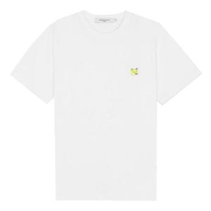 메종키츠네 24SS 남성 폭스 헤드 패치 티셔츠 화이트 IU00149KJ0008 P100