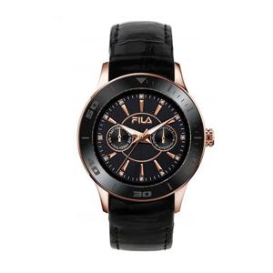 휠라 FCA 38-047-004 남성 가죽 밴드 아날로그 패션 시계