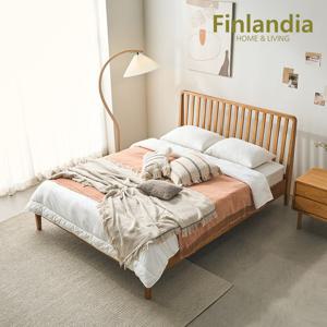 핀란디아 마틴L 원목 퀸침대Q+유로탑매트리스