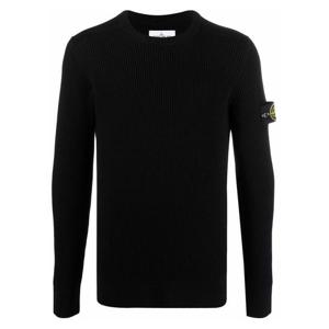 스톤아일랜드 21FW 와펜 패치 골지 울 니트 블랙 7515521C2 V0029