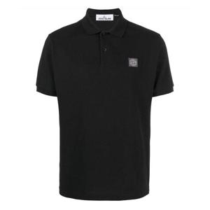 스톤아일랜드 로고 패치 PK 반팔티 블랙 80152SC17A0029