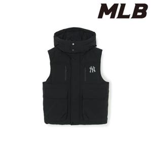 MLB (3ADVB0256-50BKS) 고프코어 립스탑 4포켓 후드 패딩조끼