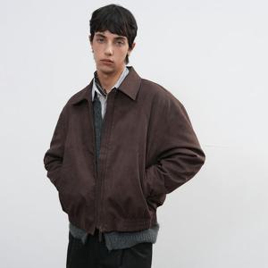 UNISEX 스웨이드 카라 블루종 [DARK BROWN] / SBE3U07010-MAN