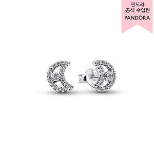 [판도라(주얼리)][백화점 보증서 제공] 스파클링 문 스터드 이어링 294257C01